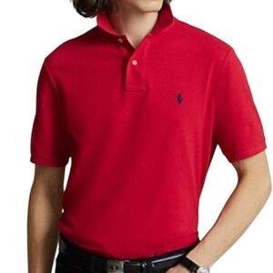 Polo Ralph Lauren Classic Fit Red Polo Shirt Navy Pony Logo XXL‎ Regular MenNWOT